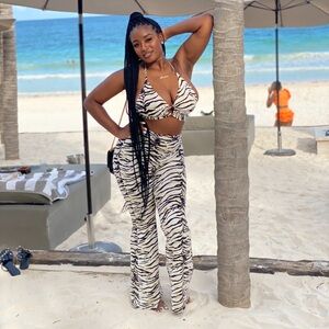 Stylish Zebra Print Jumpsuit